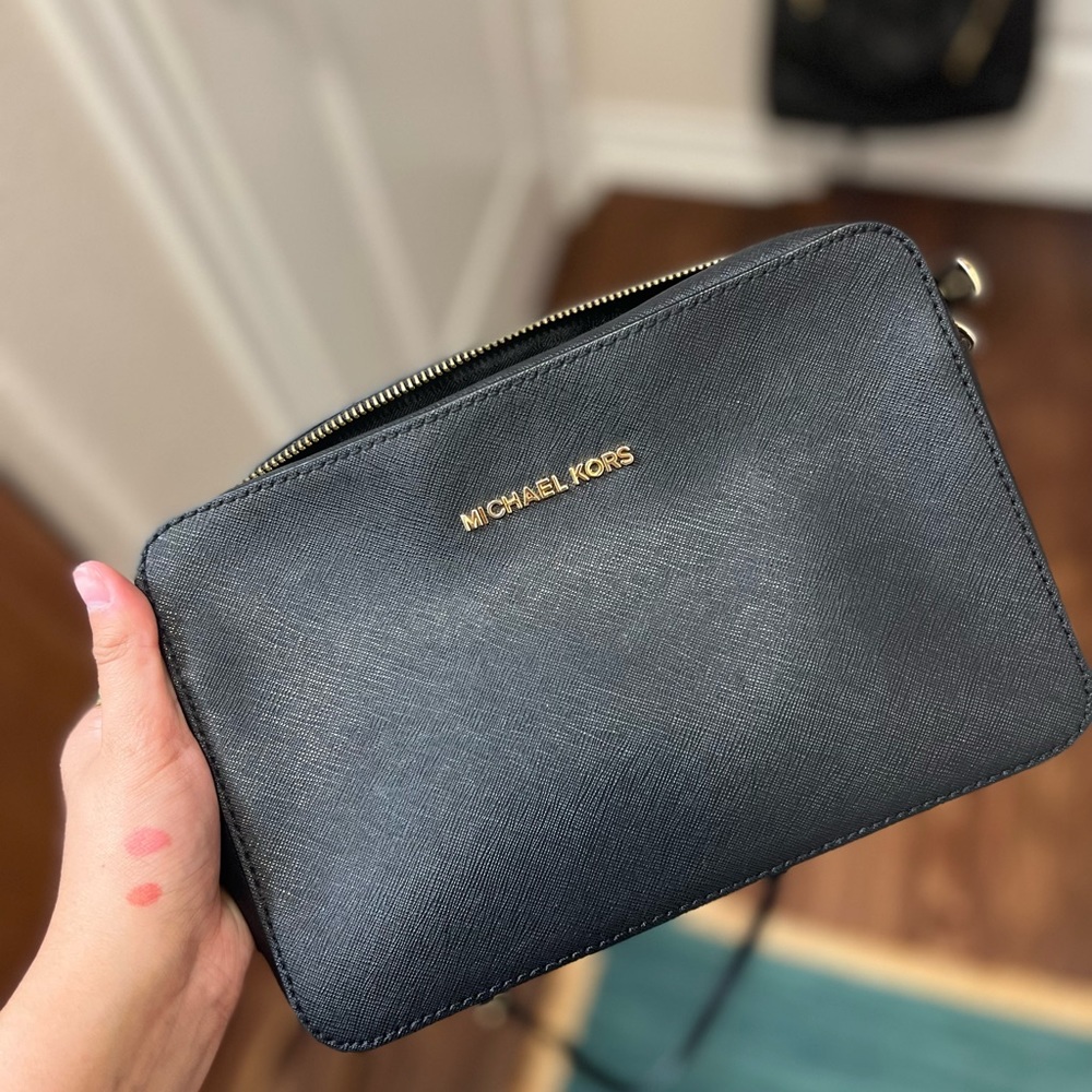 Michael Kors Black Leather Crossbody